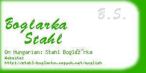 boglarka stahl business card